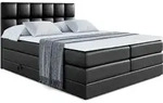 BOXSPRINGBETT RICAR KING - 180x200 - H3/H4 - Schwarz Hochglanz