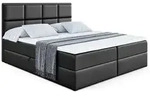 BOXBETT mit Matratze H3 und Lattenrost - NOVA - 140x200 Schwarz Hochglanz