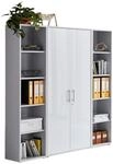 Aktenschrank Office Edition Sw Set 3 hoch Grau/Wei&szlig;