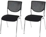 BESUCHERSTUHL Schwarz 2er-Set