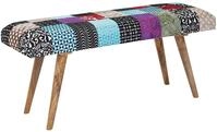 Hockerbank ca. 117x51x38 cm Textil Multicolor