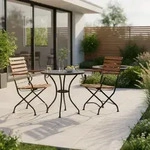 Gartensessel-Set Lindau 2er-Set Akazie Echtholz/Metall
