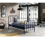 Kinder-/Juniorbett Bronxx ca. 90x200 cm Blau Matt