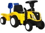 KINDER RUTSCHAUTO, Blau/Gelb, PP+ Metall