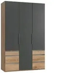 Dreht&uuml;renschrank mit Laden, B: 150 cm Eiche Dekor/Graphitf.