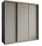 SCHWEBET&Uuml;RENSCHRANK NISSE 200/205/60 cm 3-t&uuml;rig Graphitfarben