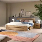 Schlafzimmer CANU 3-teilig Grau, Eiche Artisan