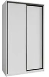 SCHWEBET&Uuml;RENSCHRANK NISSE 120/205/60 cm 2-t&uuml;rig Wei&szlig;