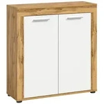 Highboard Jam ca. 80x88x35 cm Eiche/Wei&szlig;