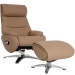 RELAXSESSEL MIT HOCKER taupe