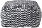 SITZPOUF Trance schwarz-wei&szlig; gemustert, 60/60/30 cm