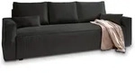 BETTSOFA MENI Schwarz Kordstoff mit Schlaffunktion