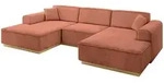 WOHNLANDSCHAFT IREA-U1-v2 - 301x165x80 cm Apricot