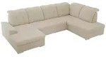 WOHNLANDSCHAFT MADRITO U - Beige Boucle - Rechts