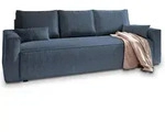 BETTSOFA MENI Blau Kordstoff mit Schlaffunktion