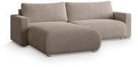 ECKSOFA TURIN N Beige Bucle-Stoff mit Schlaffunktion
