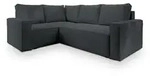 ECKSOFA ESTANO L-S Graphitfarben Kordstoff mit Schlaffunktion