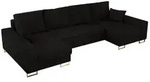 WOHNLANDSCHAFT DORIAN U Boucl&eacute; Schwarz