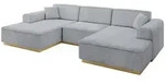 WOHNLANDSCHAFT IREA-U1-v2 - 301x165x80 cm Grau