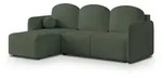ECKSOFA SUVINO Gr&uuml;n Boucle-Stoff mit Schlaffunktion