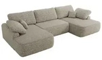 WOHNLANDSCHAFT CUBO U Beige Struktur