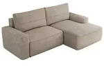 ECKSOFA BELLUNO L Beige Strukture - Rechts