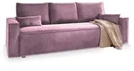 BETTSOFA ALATRI Rosa Velours-Stoff mit Schlaffunktion