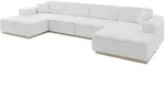 WOHNLANDSCHAFT IREA-U2 - 386x165x80 cm Wei&szlig;