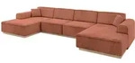 WOHNLANDSCHAFT IREA-U2 - 386x165x80 cm Apricot