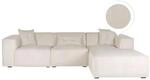 ECKSOFA Cord Cremewei&szlig; rechtsseitig Dolva