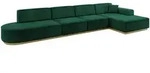 ECKSOFA Ottomane Rechts IREA-L3-v2 - 412x165x80 cm Gr&uuml;n