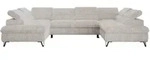 WOHNLANDSCHAFT PABLO U Cord Beige mit Topper T25