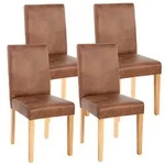 ESSZIMMERSTUHL TEXTIL Braun 4er-Set