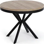 ESSTISCH Ross runder ausziehbarer, Sonoma Eiche 120-200/120/76 cm
