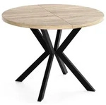 ESSTISCH Valeo runder ausziehbarer, Sonoma Eiche 120-200/120/76 cm
