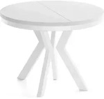 ESSTISCH Savio Wei&szlig; Neo rund ausziehbar verl&auml;ngerbar XXL, Wei&szlig; 100-300/100/77 cm