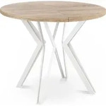 ESSTISCH Austin runder ausziehbarer, Sonoma Eiche 120-200/100/76 cm