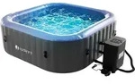 WHIRLPOOL SpaLuxe LED 185x185x65 cm grau/blau