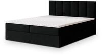 BOXBETT MERIL 180x200 cm mit Matratze und Topper - Schwarz