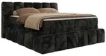 BOXSPRINGBETT NIRA KING 160/200 Dunkelgrau Pl&uuml;sch - H4