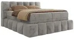BOXSPRINGBETT NIRA KING 140/200 Hellgrau Pl&uuml;sch - H3