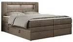 BOXSPRINGBETT GOLD-5 KING LED 180/200 Braun Velvet - H4