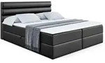 BOXBETT mit Matratze H4 und Lattenrost - CELESTIA - 160x200 cm - H4 - Schwarz