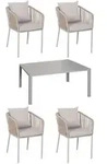 GARTENGARNITUR Grau 5-teilig-Set