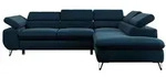 ECKSOFA PETER L Dunkelblau Velvet - Rechts Seite