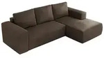 ECKSOFA TRENTINO L Braun Velvet - Rechts