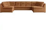 WOHNLANDSCHAFT COMODO U Orange Struktur