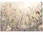 FOTOTAPETE Blumen Wiese Beige 200x140 cm