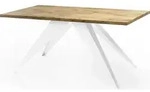 ESSTISCH Vance Wei&szlig; rechteckig ausziehbar, Lancelot Eiche 160-260/90/76 cm