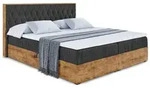 BOXBETT mit Matratze H3 und Lattenrost - LOLLI5 - 160x200 - Schwarz